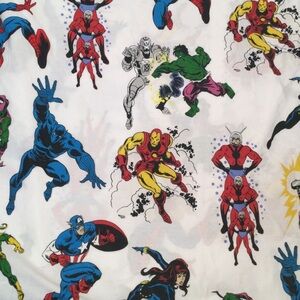 Pottery Barn x Marvel Comics Full Flat Sheet/2 Standard pillowcases 100% Cotton